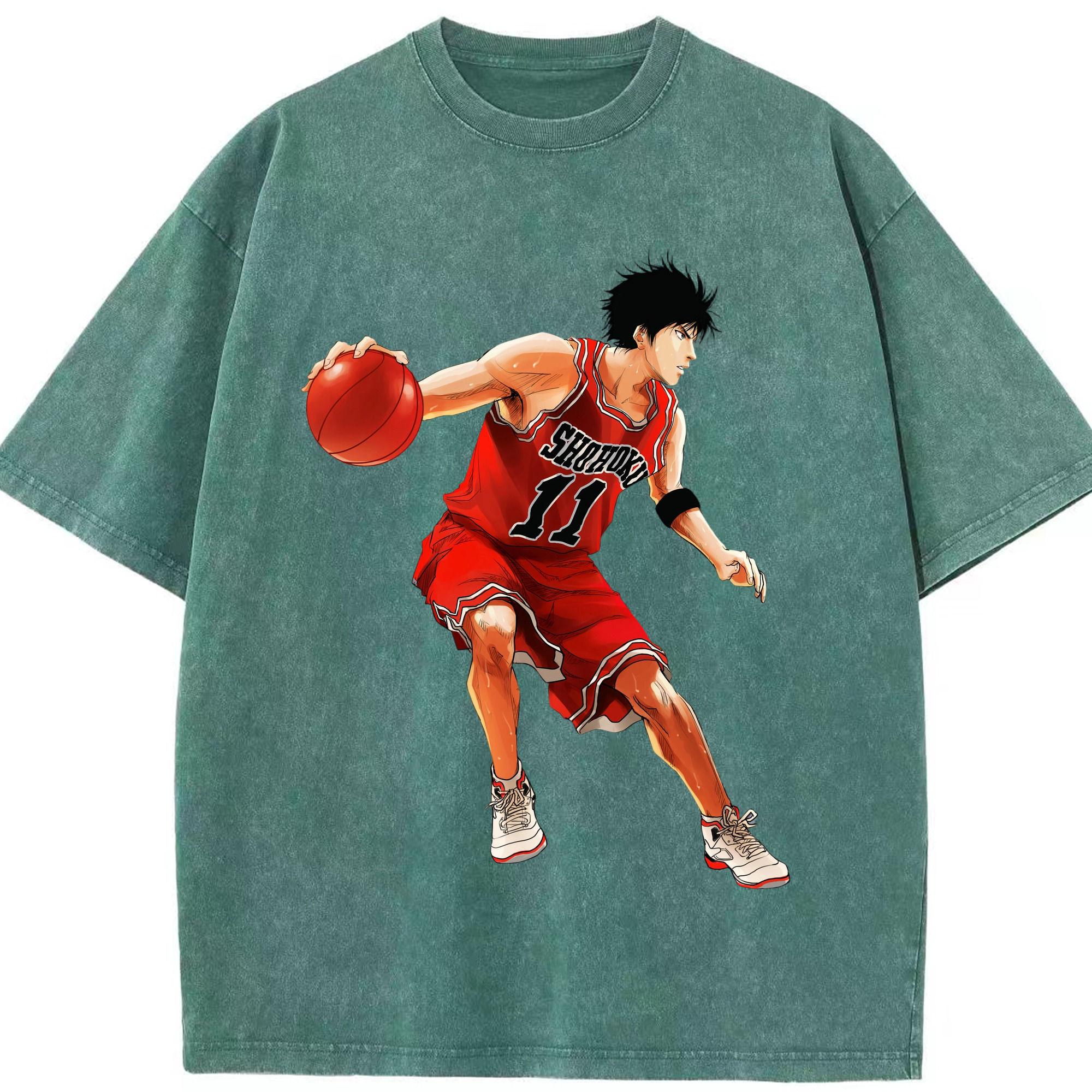 （画像用） SLAM DUNK／スラムダンク 綿100% ヴィンテージ風 半袖Tシャツ（フロントプリント）